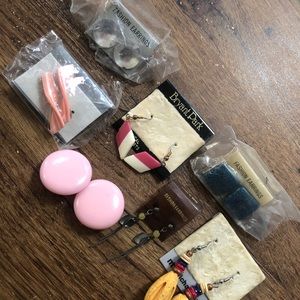 1980's Vintage Earring Bundle 7 Pair New on Cards One Clip On